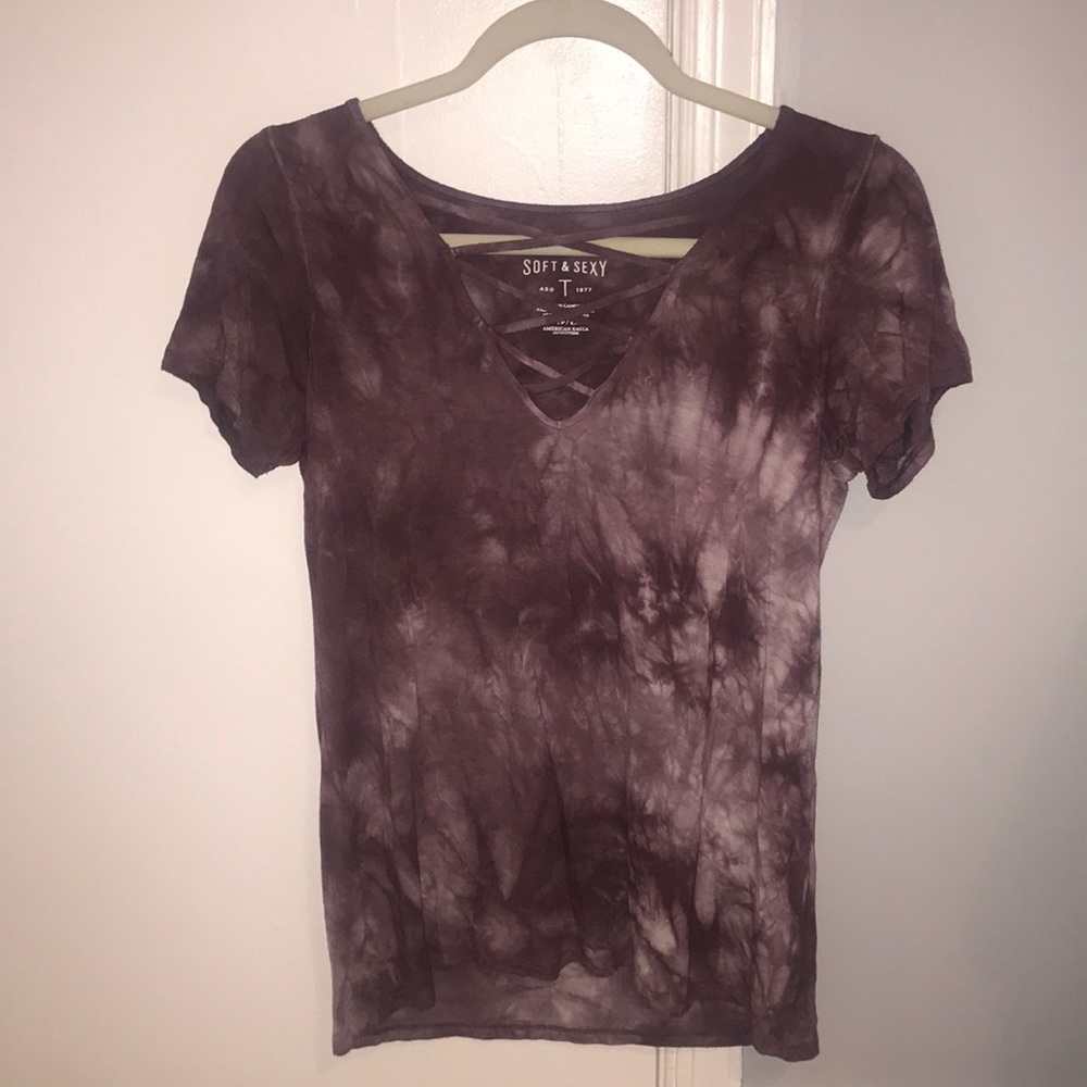 American Eagle tie dye cross soft & sexy t shirt